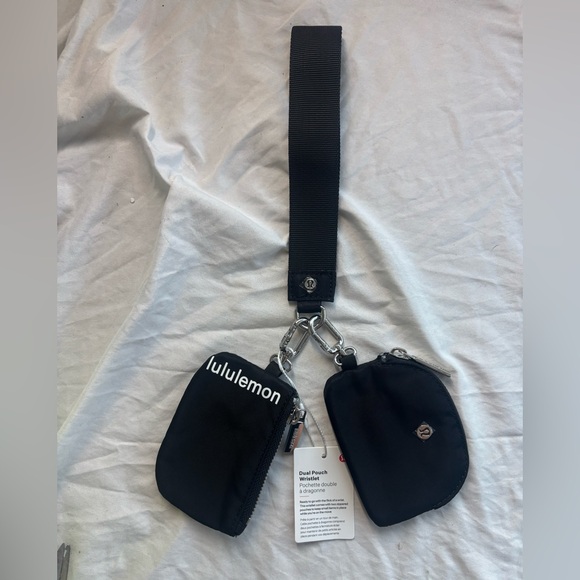 lululemon athletica Accessories - Lululemon Black Dual Pouch Wristlet brand new